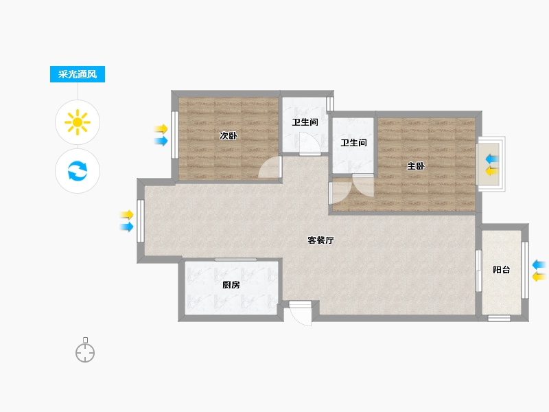 湖北省-咸宁市-同城上都-83.53-户型库-采光通风