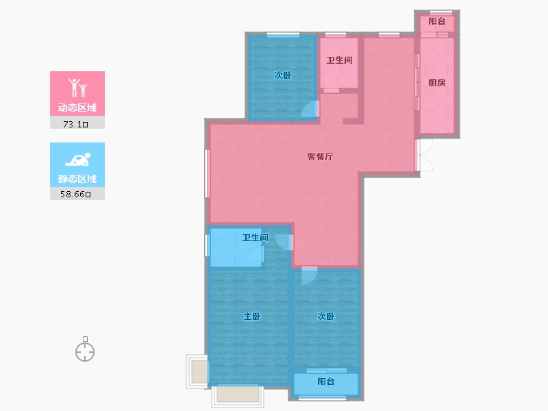 河北省-承德市-丽景华庭二期-118.22-户型库-动静分区