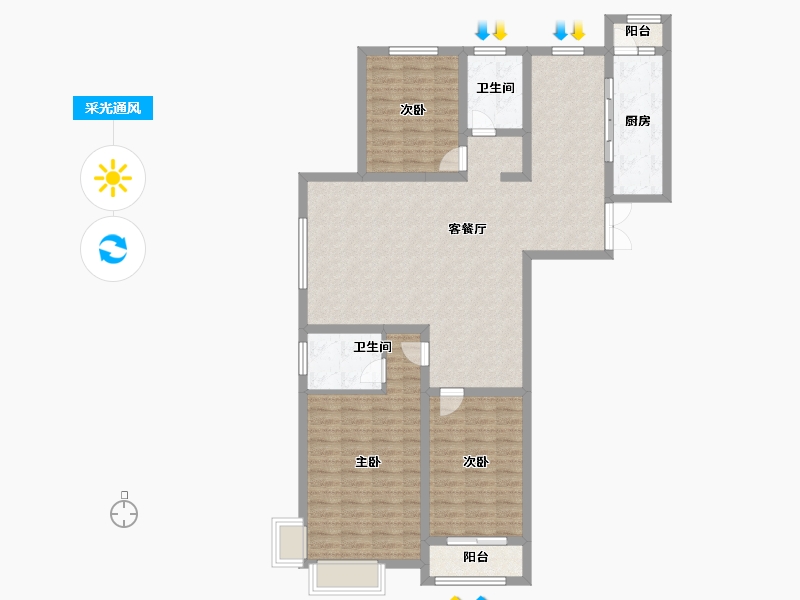 河北省-承德市-丽景华庭二期-118.22-户型库-采光通风