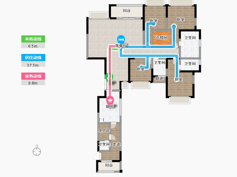 四川省-成都市-环球汇天誉-171.56-户型库-动静线