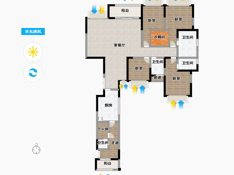 四川省-成都市-环球汇天誉-171.56-户型库-采光通风