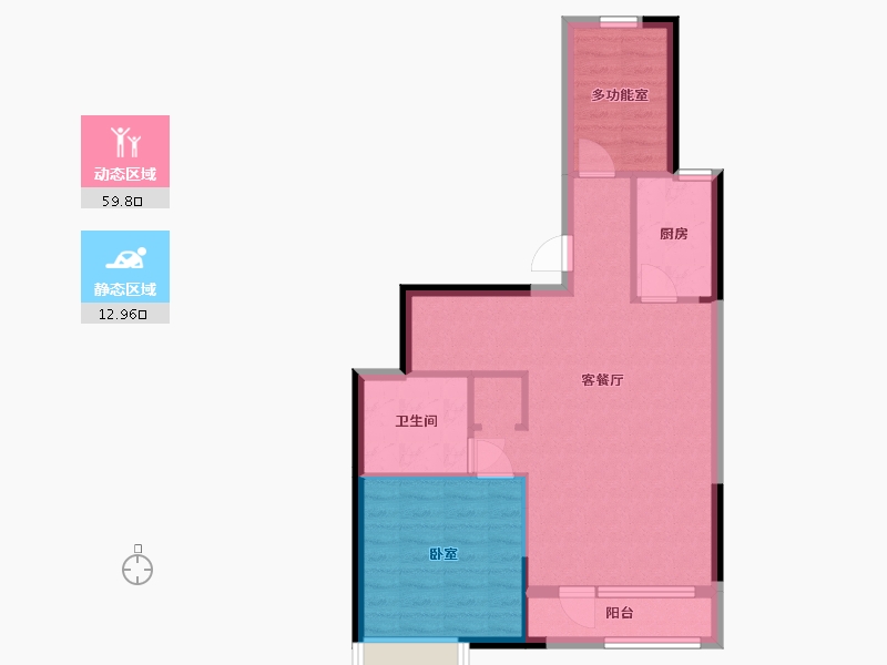 河北省-张家口市-京北橡树湾-65.24-户型库-动静分区