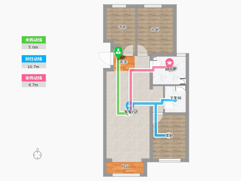 河北省-唐山市-融创唐庭壹号-67.16-户型库-动静线