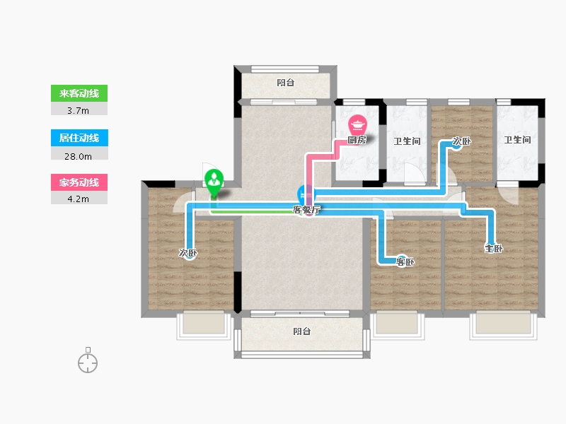 河北省-沧州市-沧州碧桂园锦熙府-102.23-户型库-动静线