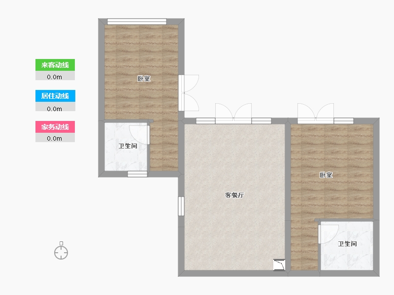 云南省-昆明市-滇池南湾未来城-64.45-户型库-动静线