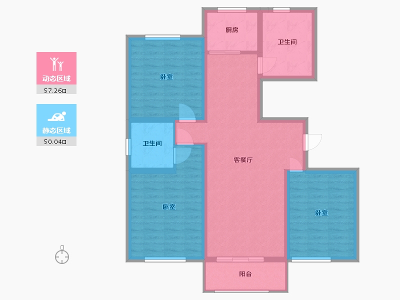 河北省-沧州市-润森紫御府-96.01-户型库-动静分区