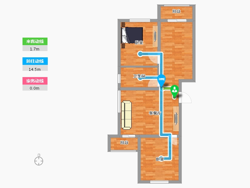 河北省-承德市-御水卧龙湾-67.12-户型库-动静线