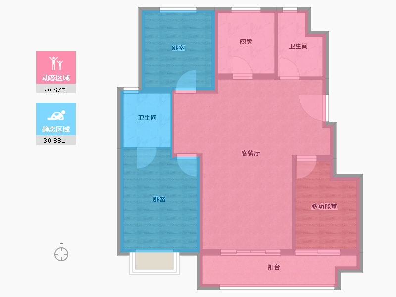 河北省-邯郸市-泽信云樾天著-92.00-户型库-动静分区