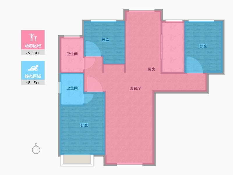 河北省-廊坊市-狮子城丁香园-114.00-户型库-动静分区