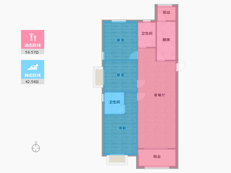 山西省-太原市-山投·青运城-90.63-户型库-动静分区