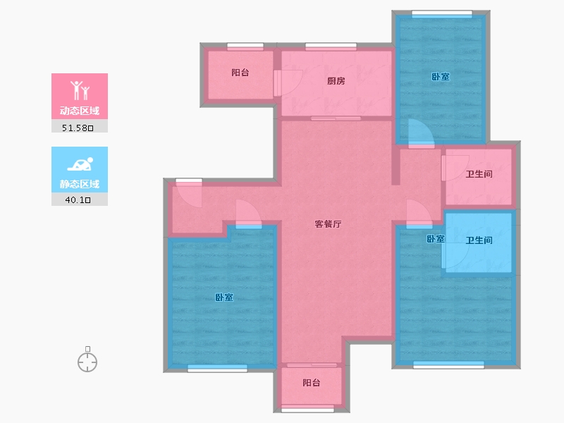 河北省-沧州市-润森紫御府-80.55-户型库-动静分区