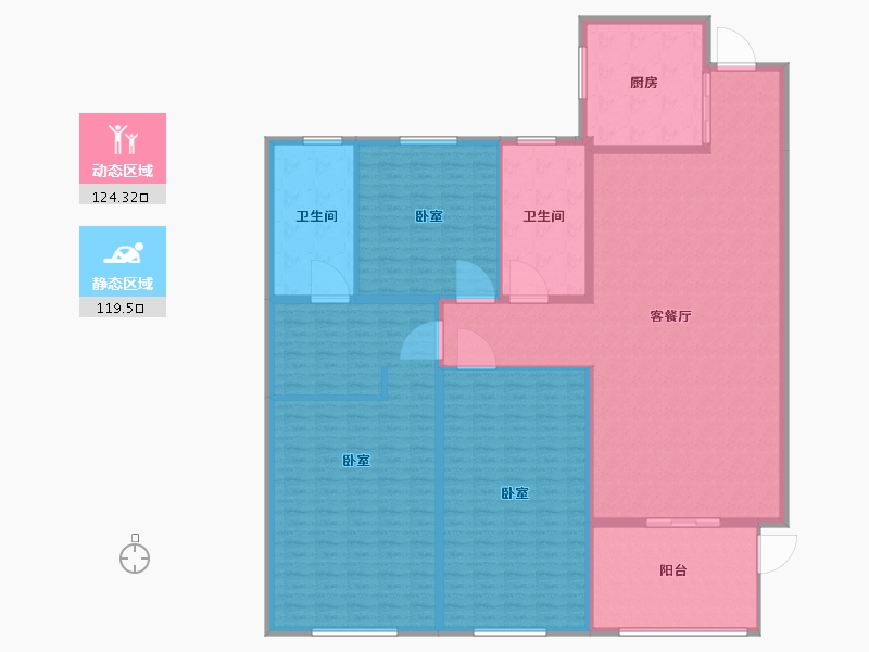 山西省-太原市-鸿赫·时代天际-226.38-户型库-动静分区