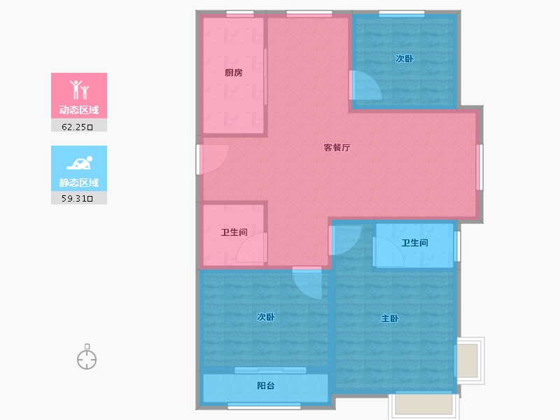 河北省-承德市-丽景华庭二期-110.27-户型库-动静分区