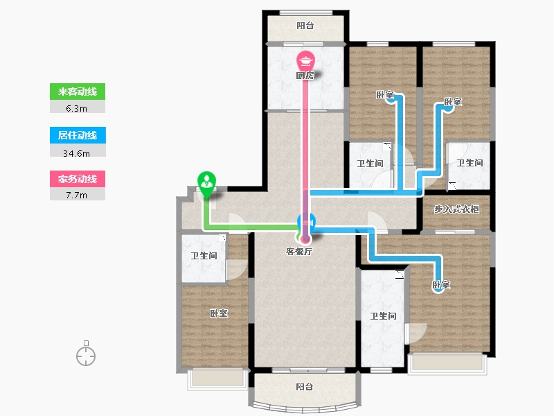 山西省-太原市-太原星河湾5号园-198.77-户型库-动静线