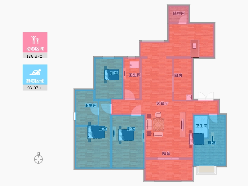 河北省-邯郸市-和平麓-201.11-户型库-动静分区