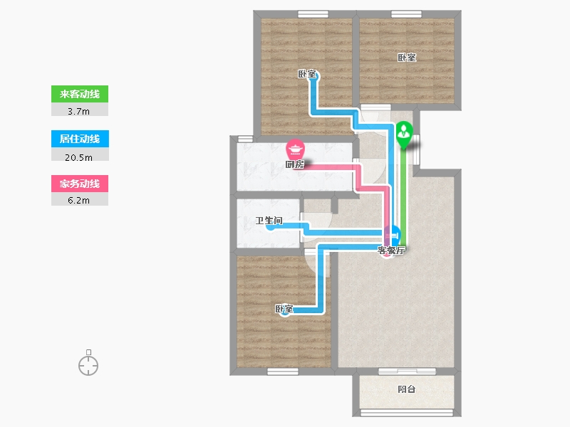 河北省-沧州市-长芦嘉苑-88.00-户型库-动静线