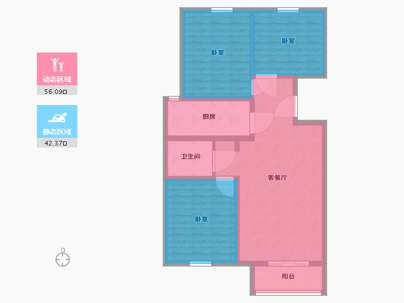 河北省-沧州市-长芦嘉苑-88.00-户型库-动静分区