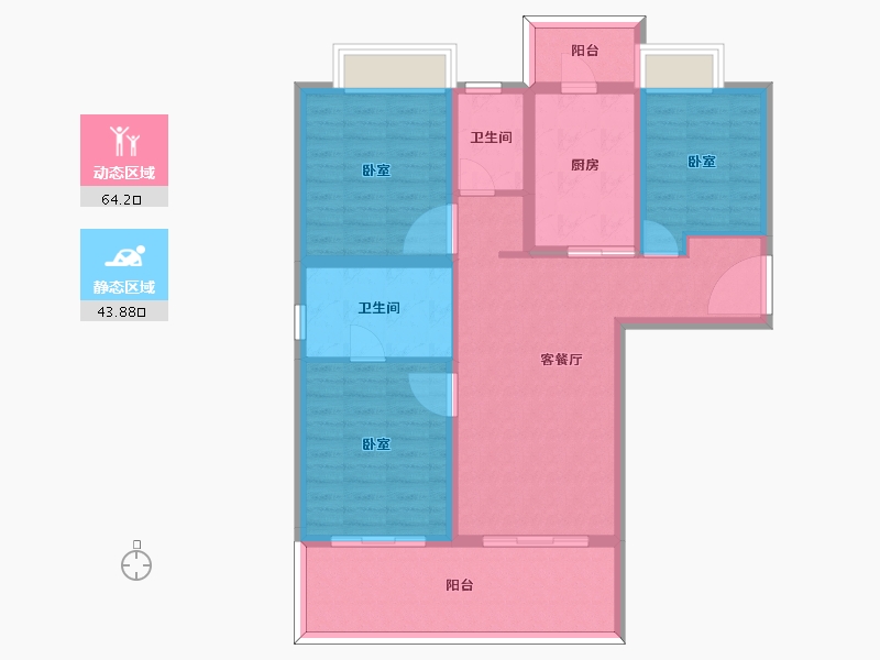 云南省-昆明市-万科公园城市-96.91-户型库-动静分区