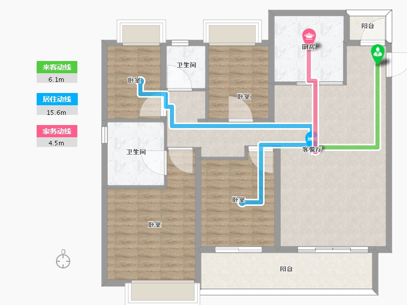 云南省-昆明市-万科公园城市-115.01-户型库-动静线