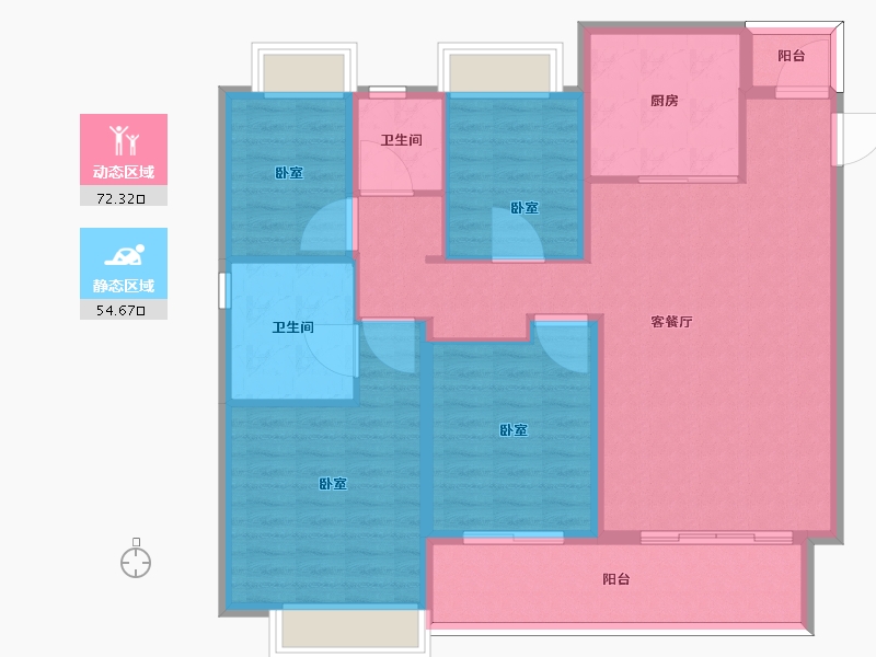 云南省-昆明市-万科公园城市-115.01-户型库-动静分区