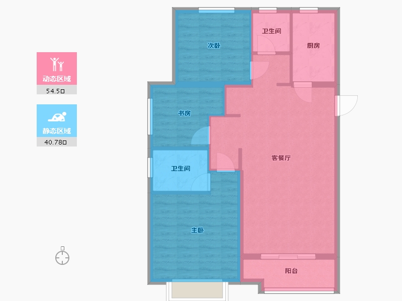 河北省-保定市-天业悦山湖-86.00-户型库-动静分区