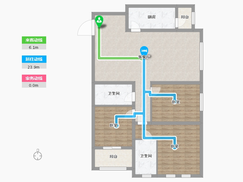 山西省-太原市-鸿赫·时代天际-109.37-户型库-动静线