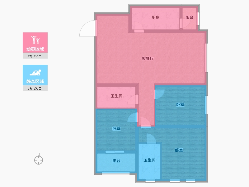 山西省-太原市-鸿赫·时代天际-109.37-户型库-动静分区