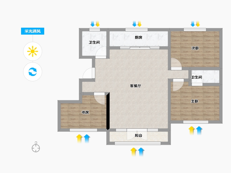 河北省-承德市-文博园-96.07-户型库-采光通风