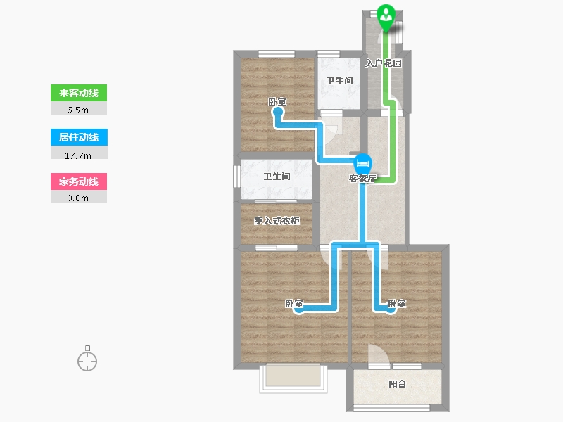 河北省-沧州市-建新梧桐墅-70.40-户型库-动静线