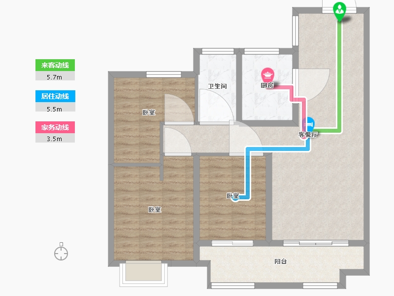 河北省-沧州市-新城悦隽时代-90.00-户型库-动静线