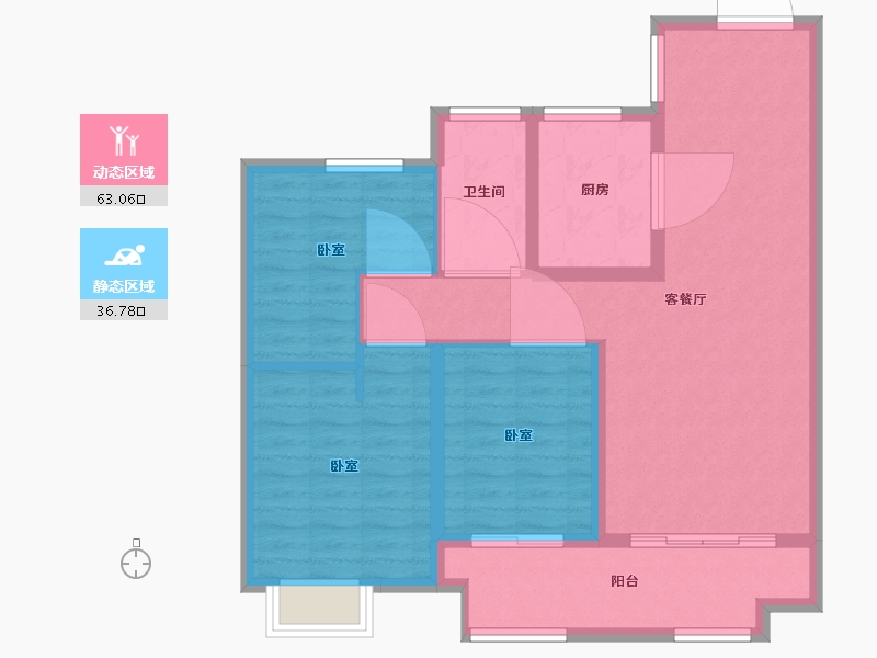 河北省-沧州市-新城悦隽时代-90.00-户型库-动静分区