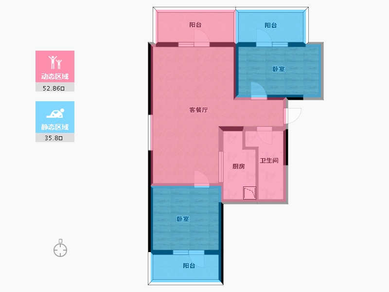 河北省-张家口市-富龙四季小镇-77.51-户型库-动静分区