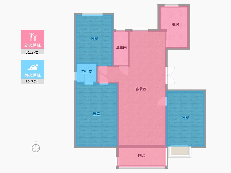 河北省-沧州市-荣盛锦绣学府-102.68-户型库-动静分区