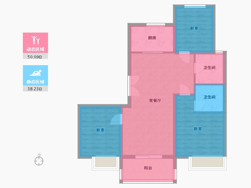 河北省-沧州市-荣盛锦绣学府-79.14-户型库-动静分区