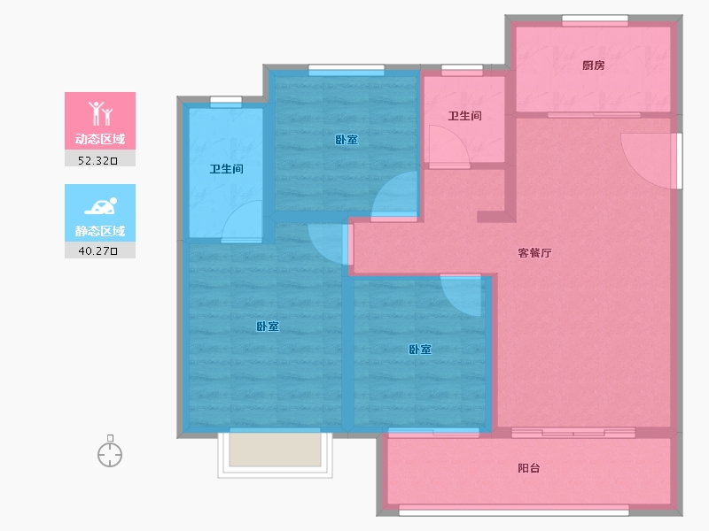 河北省-邯郸市-泽信云樾天著-83.00-户型库-动静分区