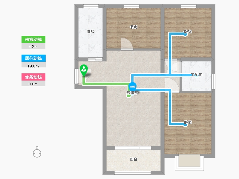 河北省-廊坊市-合生长安帝景-76.71-户型库-动静线