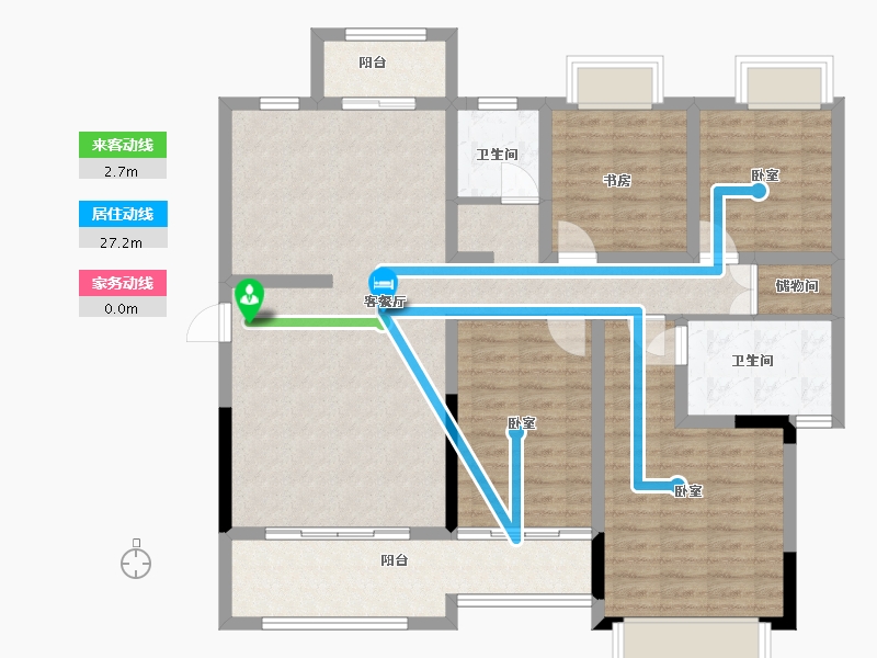 四川省-成都市-城投伊顿小镇二期望江阁-116.18-户型库-动静线