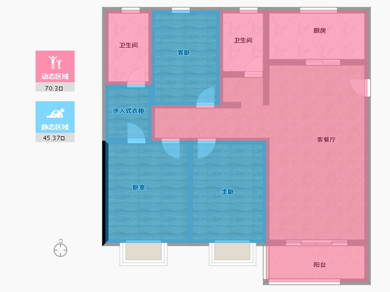 山西省-太原市-红星·紫御半山-102.28-户型库-动静分区