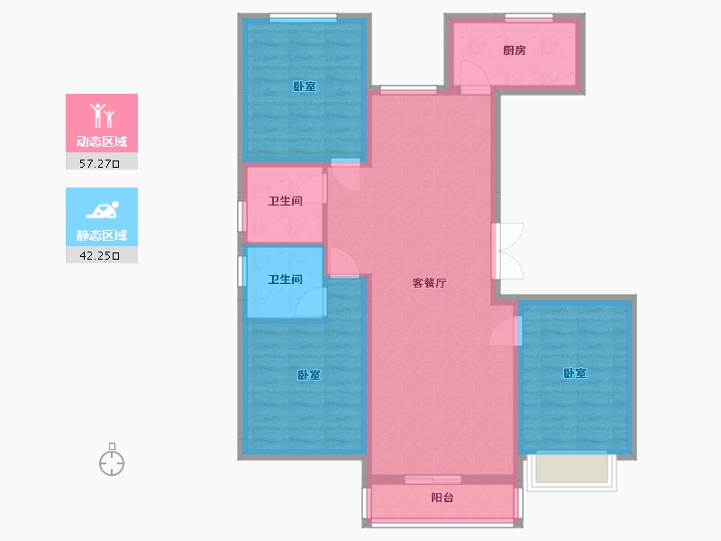 河北省-沧州市-荣盛锦绣学府-89.04-户型库-动静分区