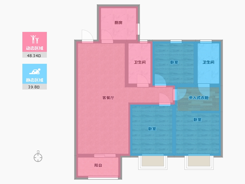 山西省-太原市-红星·紫御半山-77.11-户型库-动静分区