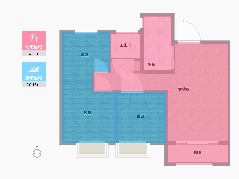 河北省-沧州市-新城悦隽时代-82.00-户型库-动静分区