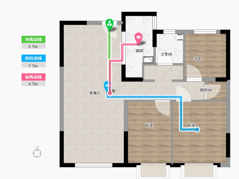 山西省-太原市-保利梧桐语-79.00-户型库-动静线