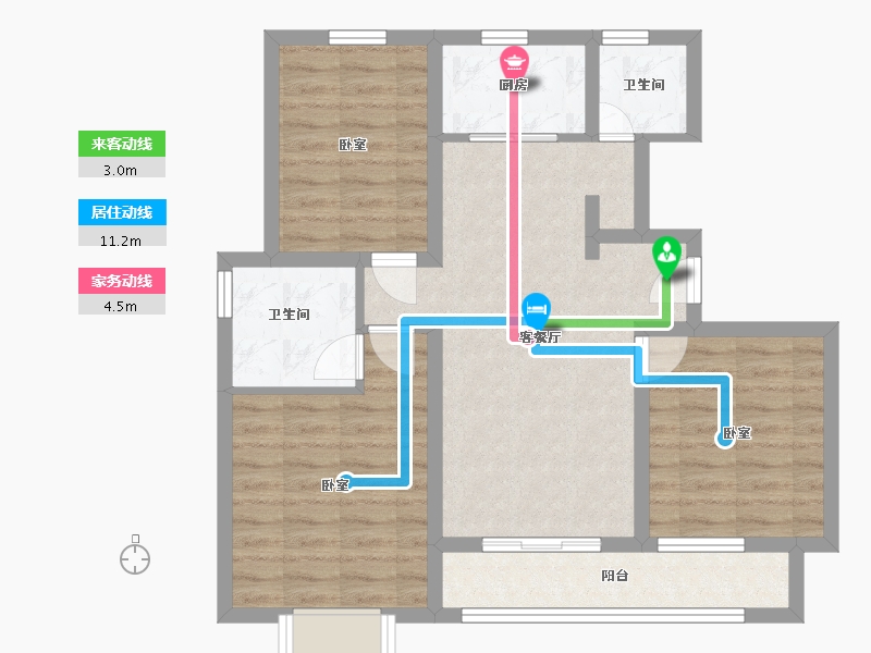 河北省-沧州市-百丰瑞府-75.48-户型库-动静线