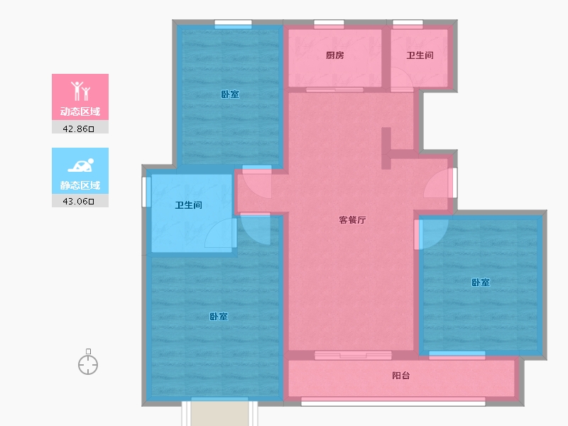 河北省-沧州市-百丰瑞府-75.48-户型库-动静分区