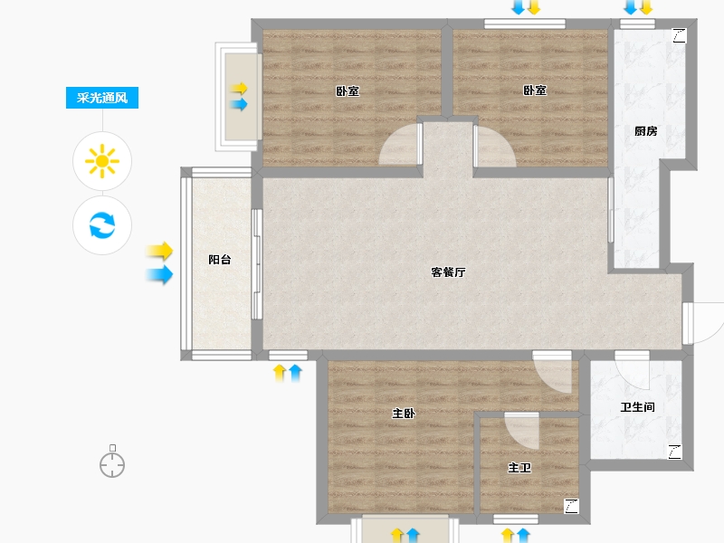 河北省-邯郸市-龙御湾-98.00-户型库-采光通风