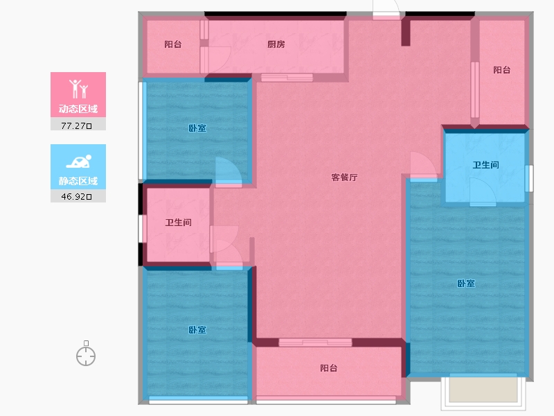 四川省-成都市-百悦城国际社区-110.80-户型库-动静分区