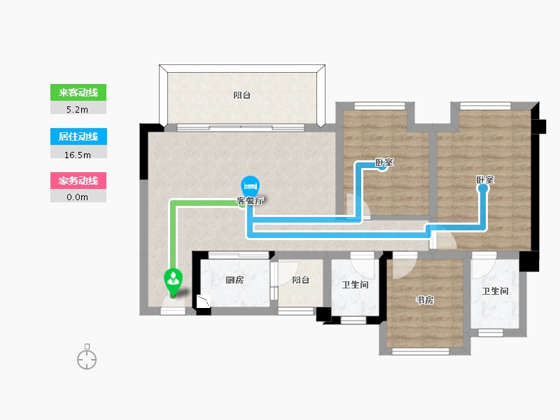 四川省-成都市-中粮天府智慧城-81.25-户型库-动静线