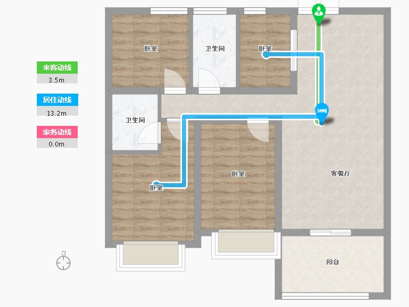 云南省-昆明市-旅泰荷樾-81.47-户型库-动静线