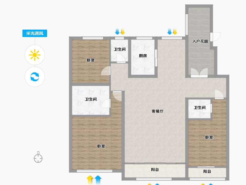 河北省-邢台市-东胜龙岗天域-149.11-户型库-采光通风