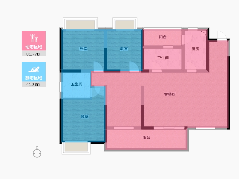 四川省-成都市-百悦城国际社区-109.35-户型库-动静分区